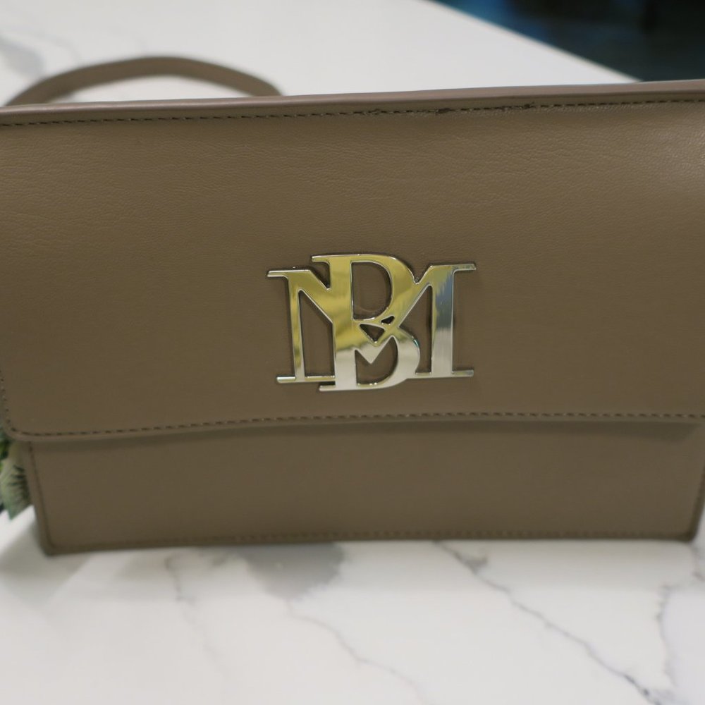 NWT Badgley Mischka Taupe Crossbody Handbag